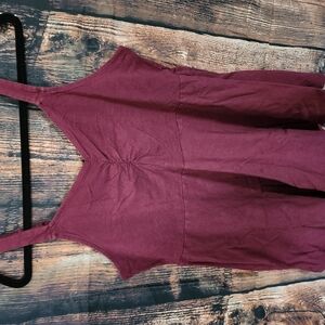 Women's Burgundy Sleeveless Top